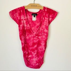 Bebe pink tie die top (S)